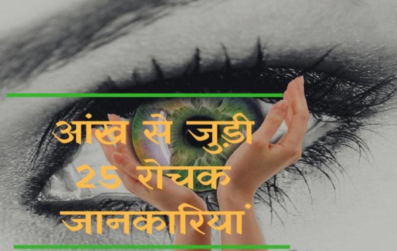 आंख से जुड़ी 25 रोचक जानकारियां | 25 Interesting Information About Eye in Hindi आंख से जुड़ी 25 रोचक जान...